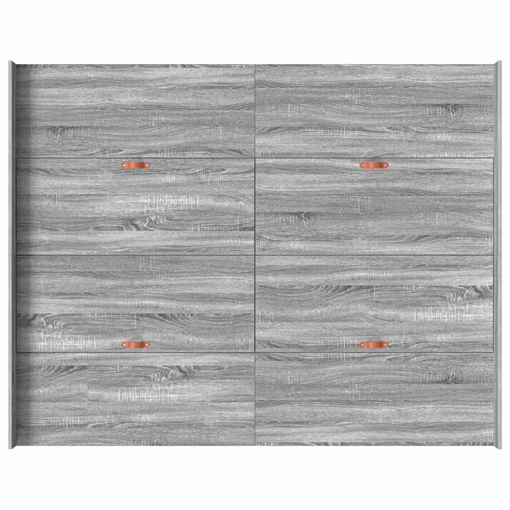 Storage Bed Frame Grey Sonoma 140 x 200 cm Engineered Wood