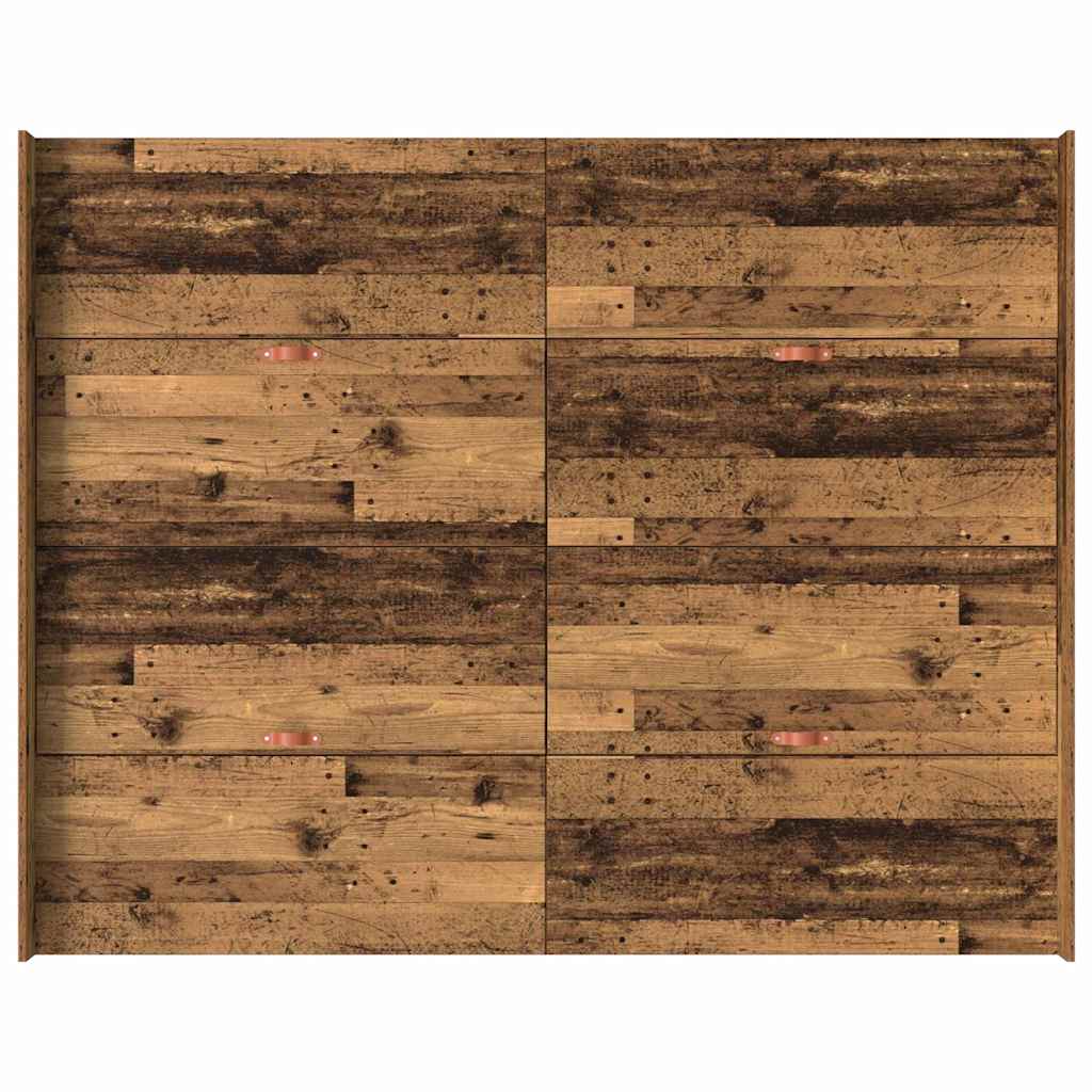 Storage Bed Frame Old Wood 140 x 200 cm Engineered Wood