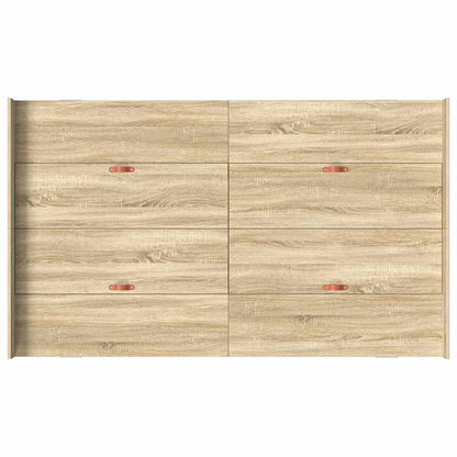 Storage Bed Frame Sonoma Oak 120 x 200 cm Engineered Wood