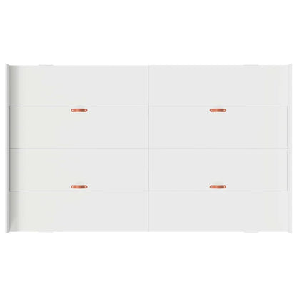 Storage Bed Frame White 120 x 190 cm Engineered Wood