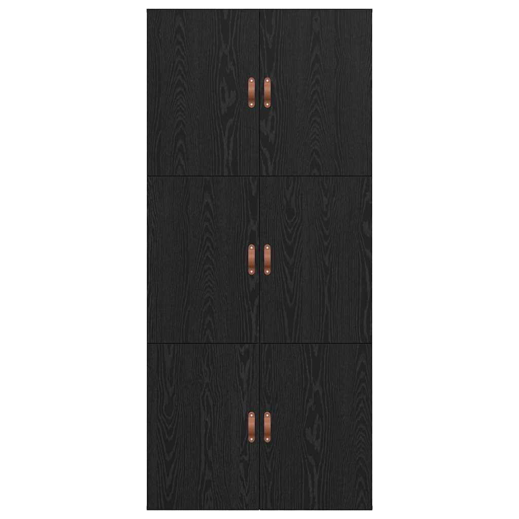 Storage Bed Frame Black Oak 80 x 200 cm Engineered Wood