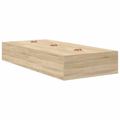 Storage Bed Frame Sonoma Oak 80 x 200 cm Engineered Wood