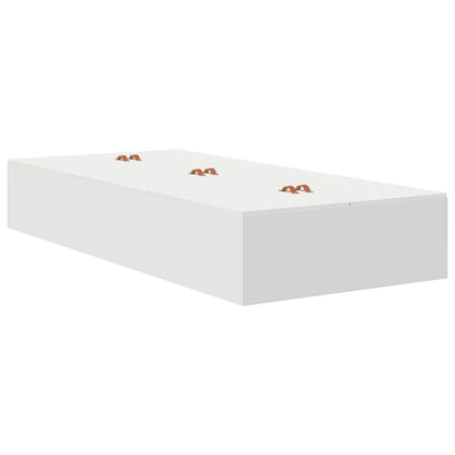 Storage Bed Frame White 100 x 200 cm Engineered Wood