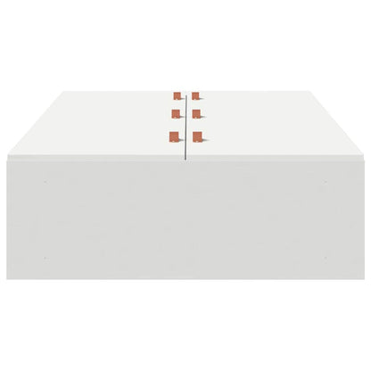 Storage Bed Frame White 100 x 200 cm Engineered Wood