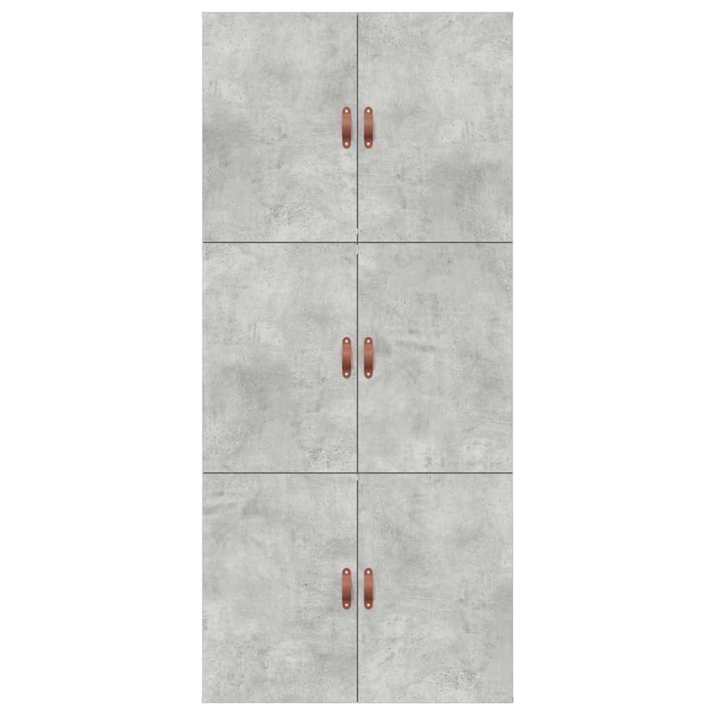 Storage Bed Frame Concrete Grey 100 x 200 cm Engineered Wood