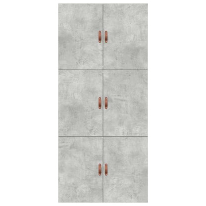 Storage Bed Frame Concrete Grey 100 x 200 cm Engineered Wood