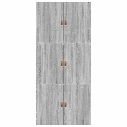 Storage Bed Frame Grey Sonoma 100 x 200 cm Engineered Wood
