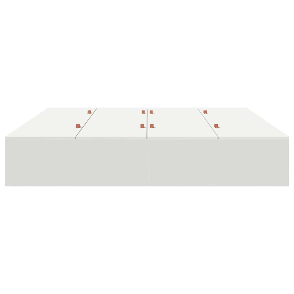 Storage Bed Frame White 200 x 200 cm Engineered Wood