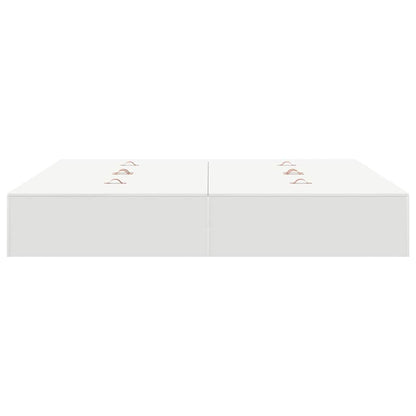 Storage Bed Frame White 200 x 200 cm Engineered Wood