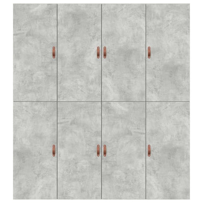 Storage Bed Frame Concrete Grey 200 x 200 cm Engineered Wood