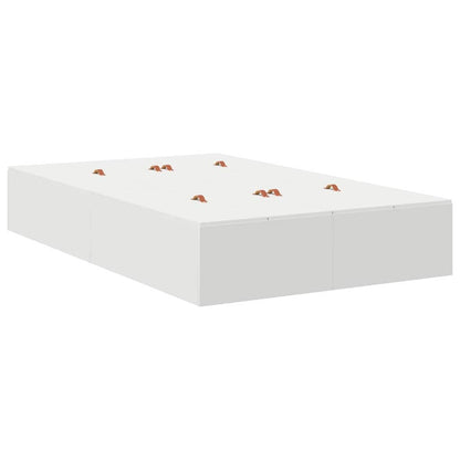 Storage Bed Frame White 120 x 200 cm Engineered Wood