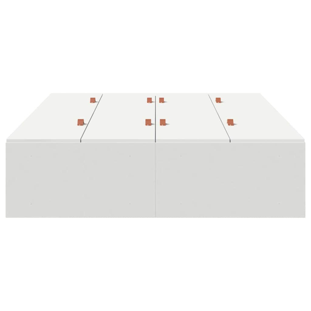 Storage Bed Frame White 120 x 200 cm Engineered Wood