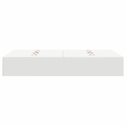Storage Bed Frame White 120 x 200 cm Engineered Wood