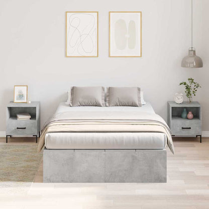 Storage Bed Frame Concrete Grey 120 x 200 cm Engineered Wood