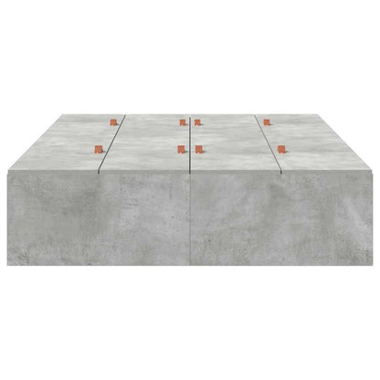 Storage Bed Frame Concrete Grey 120 x 200 cm Engineered Wood