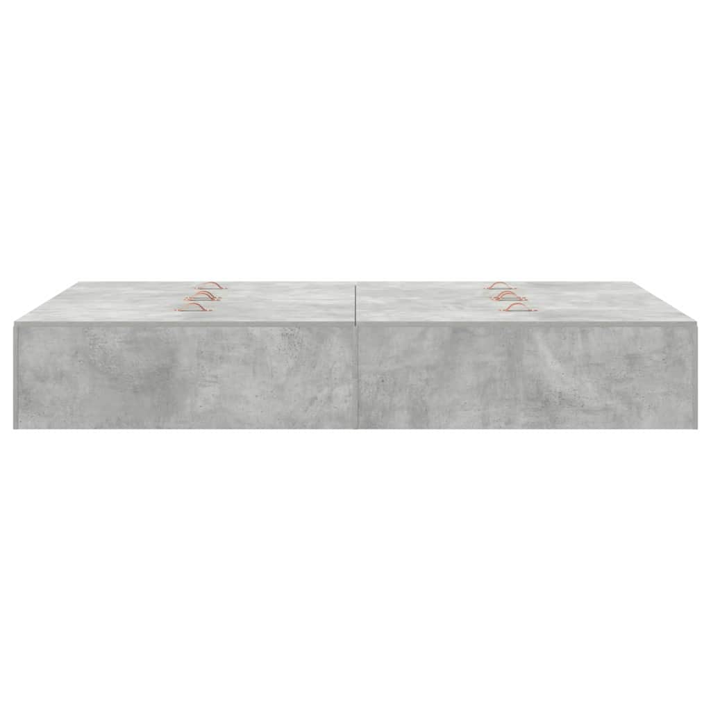 Storage Bed Frame Concrete Grey 120 x 200 cm Engineered Wood