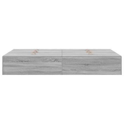 Storage Bed Frame Grey Sonoma 120 x 200 cm Engineered Wood