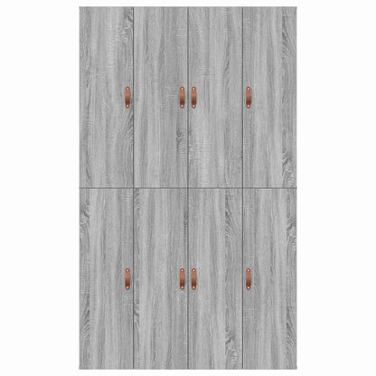 Storage Bed Frame Grey Sonoma 120 x 200 cm Engineered Wood