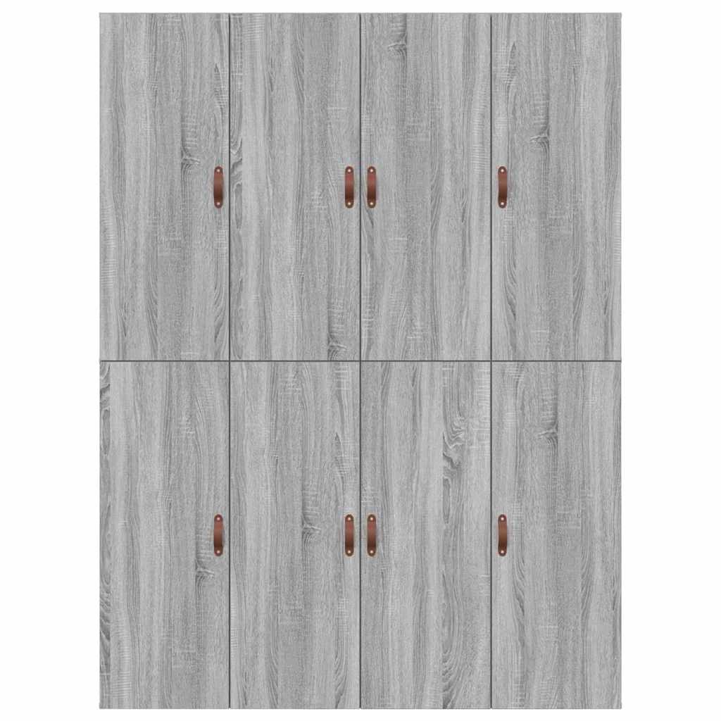 Storage Bed Frame Grey Sonoma 140 x 200 cm Engineered Wood