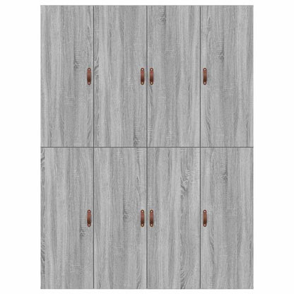 Storage Bed Frame Grey Sonoma 140 x 200 cm Engineered Wood
