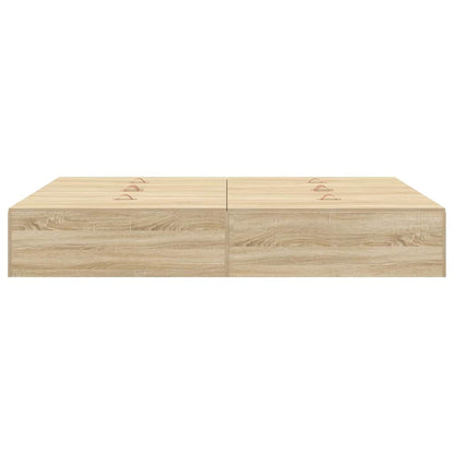 Storage Bed Frame Sonoma Oak 150 x 200 cm Engineered Wood
