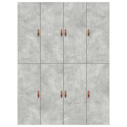 Storage Bed Frame Concrete Grey 150 x 200 cm Engineered Wood