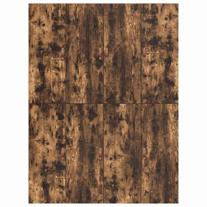 Storage Bed Frame Smoked Oak 150 x 200 cm Engineered Wood