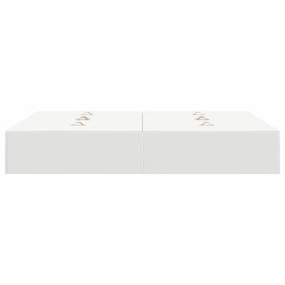 Storage Bed Frame White 160 x 200 cm Engineered Wood