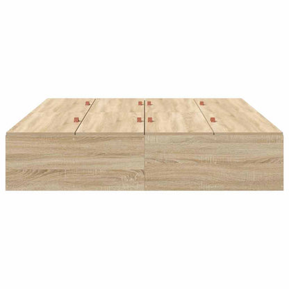 Storage Bed Frame Sonoma Oak 160 x 200 cm Engineered Wood
