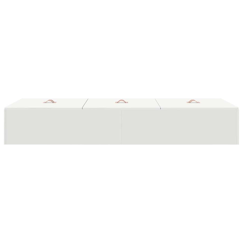 Storage Bed Frame White 90 x 190 cm Engineered Wood