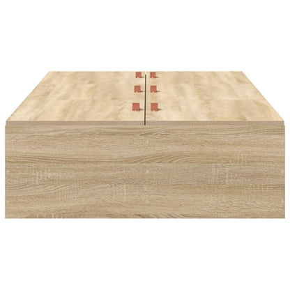 Storage Bed Frame Sonoma Oak 90 x 190 cm Engineered Wood