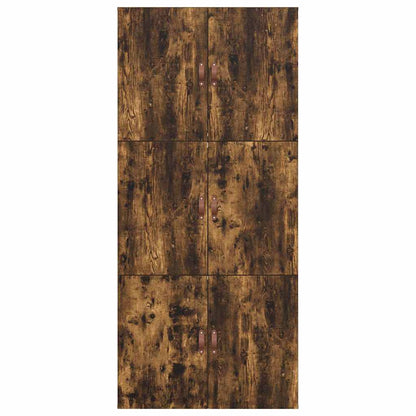 Storage Bed Frame Smoked Oak 90 x 190 cm Engineered Wood
