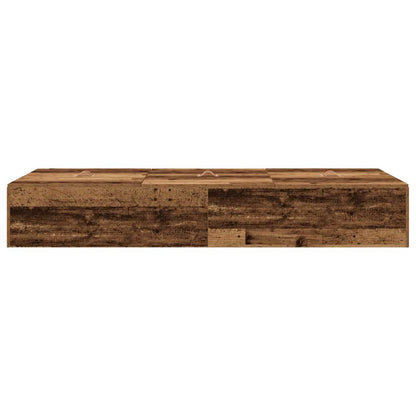 Storage Bed Frame Old Wood 90 x 190 cm Engineered Wood