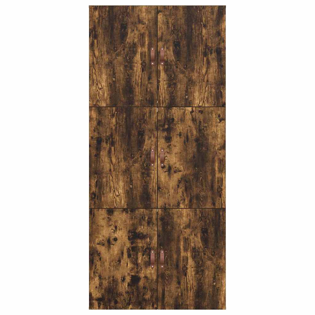 Storage Bed Frame Smoked Oak 70 x 190 cm Engineered Wood