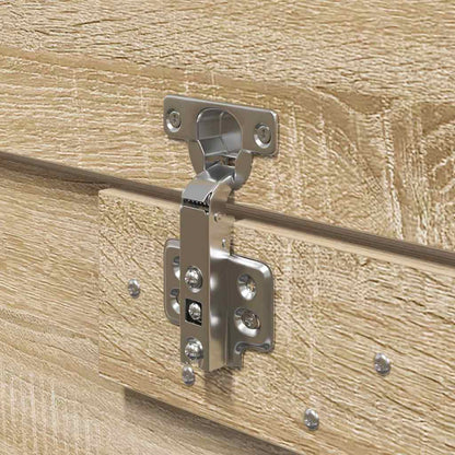 Storage Bed Frame Sonoma Oak 120 x 190 cm Engineered Wood