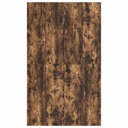 Storage Bed Frame Smoked Oak 120 x 190 cm Engineered Wood