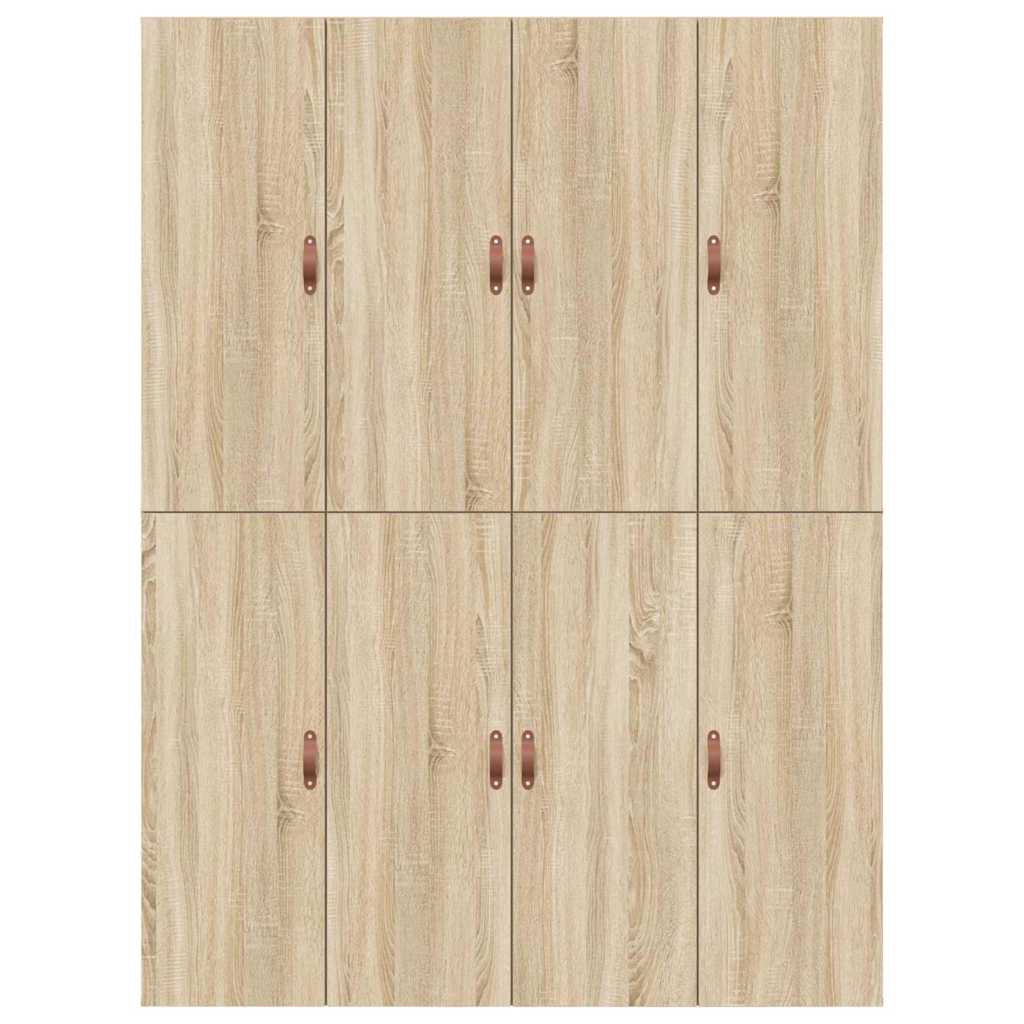 Storage Bed Frame Sonoma Oak 140 x 190 cm Engineered Wood