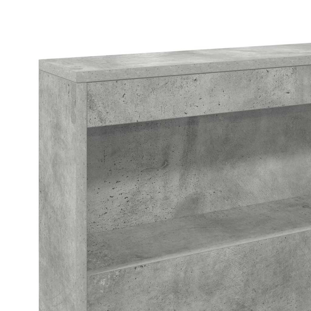 Storage Headboard Concrete Grey 80 cm Engineered Wood