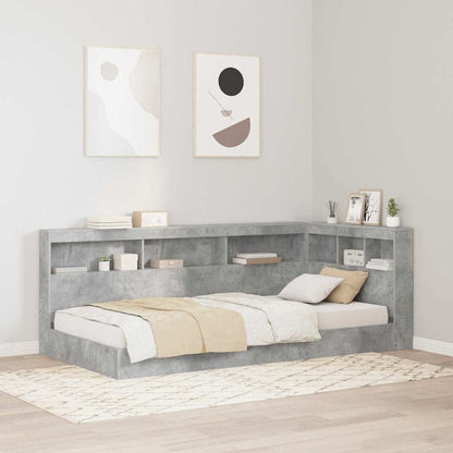 Storage Headboard Concrete Grey 80 cm Engineered Wood