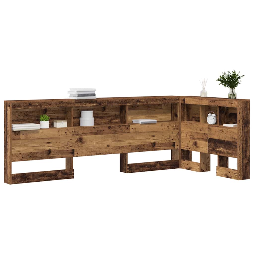 Storage Headboard with Shelf Old Wood 80 cm Engineered Wood