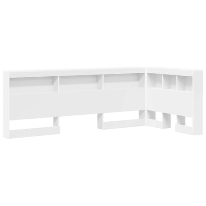 Storage Headboard with Shelf White 90 cm Engineered Wood