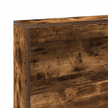 Storage Headboard with Shelf Smoked Oak 90 cm Engineered Wood