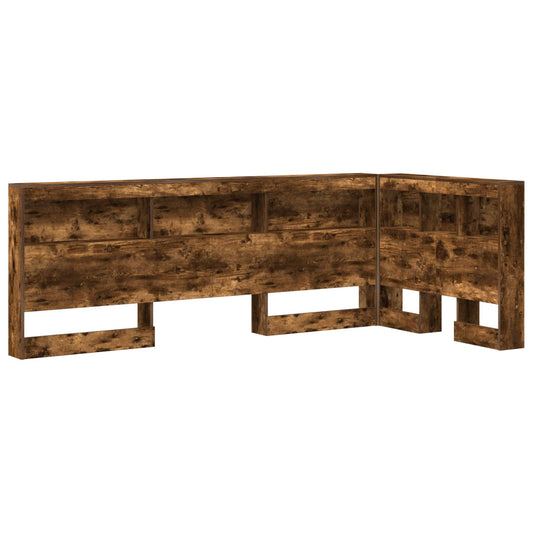 Storage Headboard Smoked Oak Engineered Wood