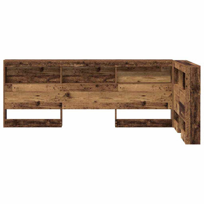 Storage Headboard with Shelf Old Wood 90 cm Engineered Wood