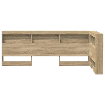 Storage Headboard with Shelf Sonoma Oak 100 cm Engineered Wood