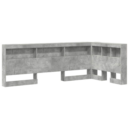 Storage Headboard Concrete Grey 100 cm Engineered Wood
