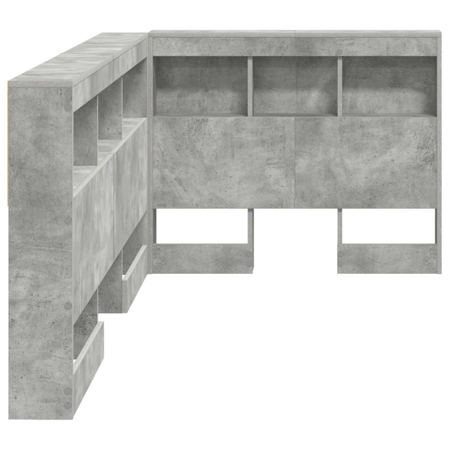 Storage Headboard Concrete Grey 100 cm Engineered Wood