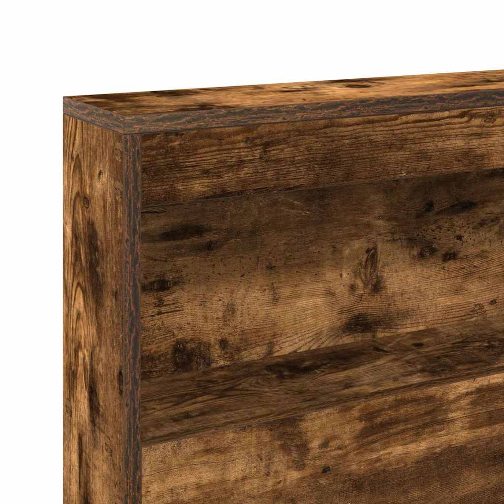 Storage Headboard with Shelf Smoked Oak 100 cm Engineered Wood