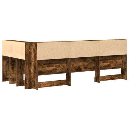 Storage Headboard with Shelf Smoked Oak 100 cm Engineered Wood
