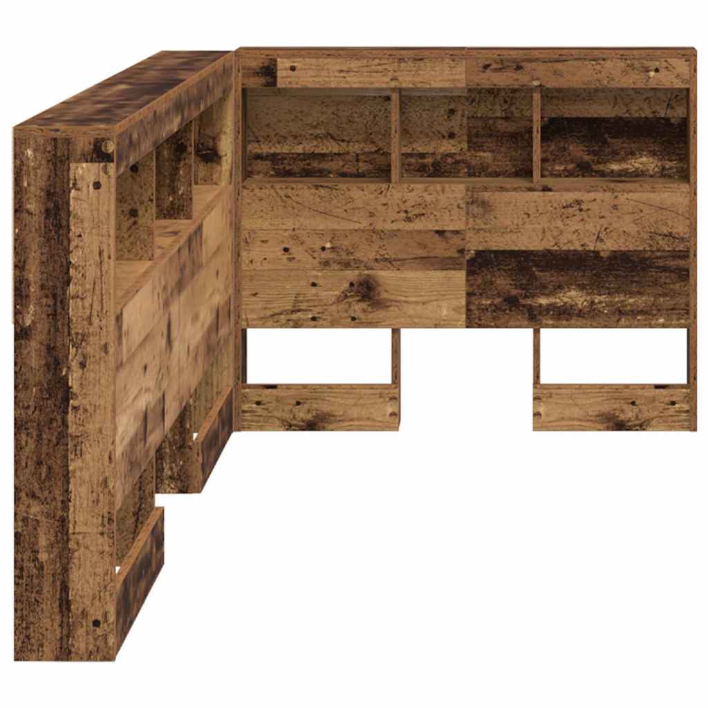 Storage Headboard with Shelf Old Wood 100 cm Engineered Wood